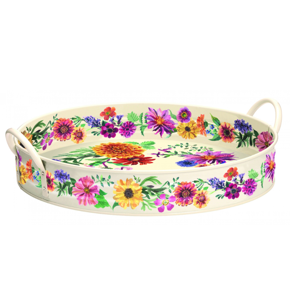 Emma Bridgewater 'Garden Flowers' Large Metal Handle Tray