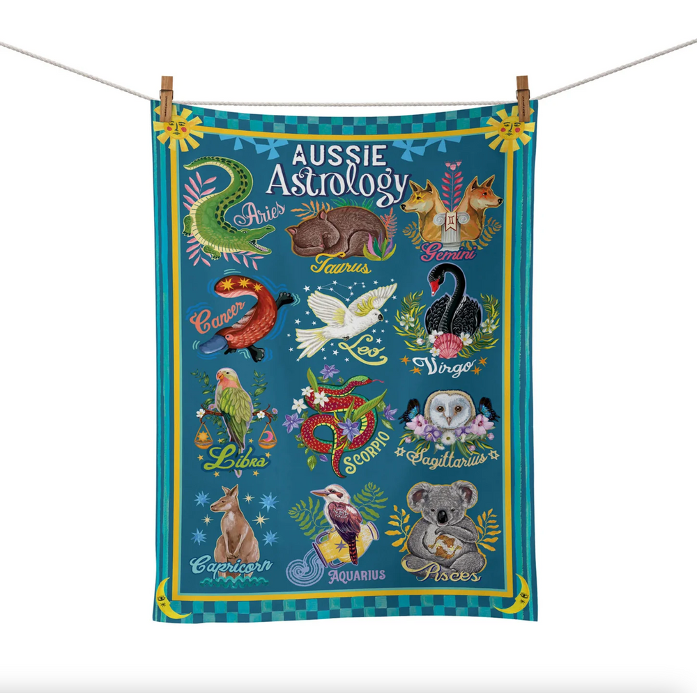 La La Land 'Aussie Astrology' Tea Towel