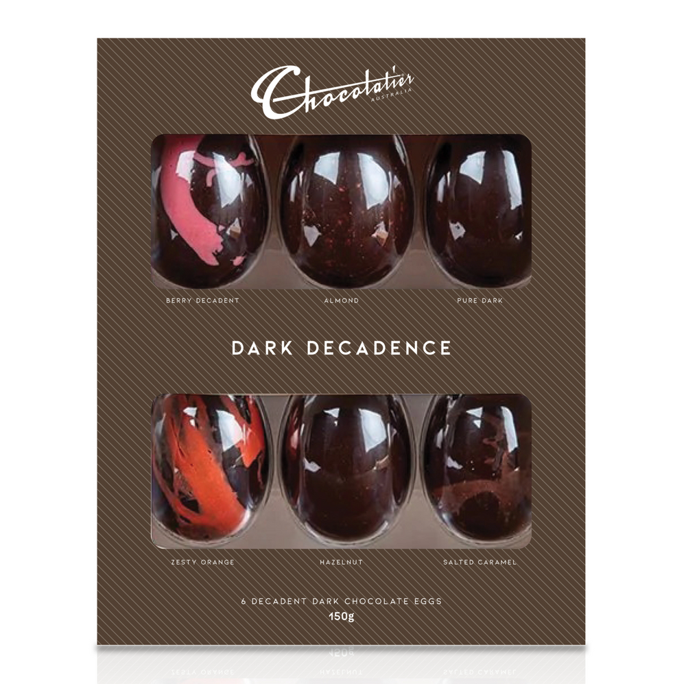 Chocolatier Decadence Dark Egg Selection (6 pack) 150g