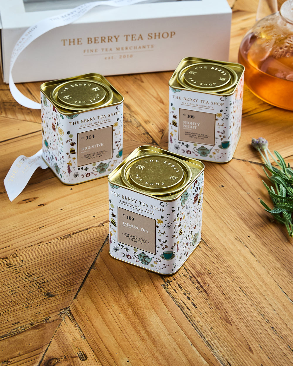 The Berry Tea Shop Tea Gift Trio - Organic Herbal Infusions