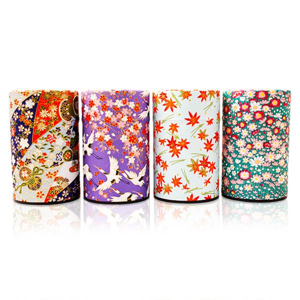 Japanese Washi Paper Canisters - Red/Pink